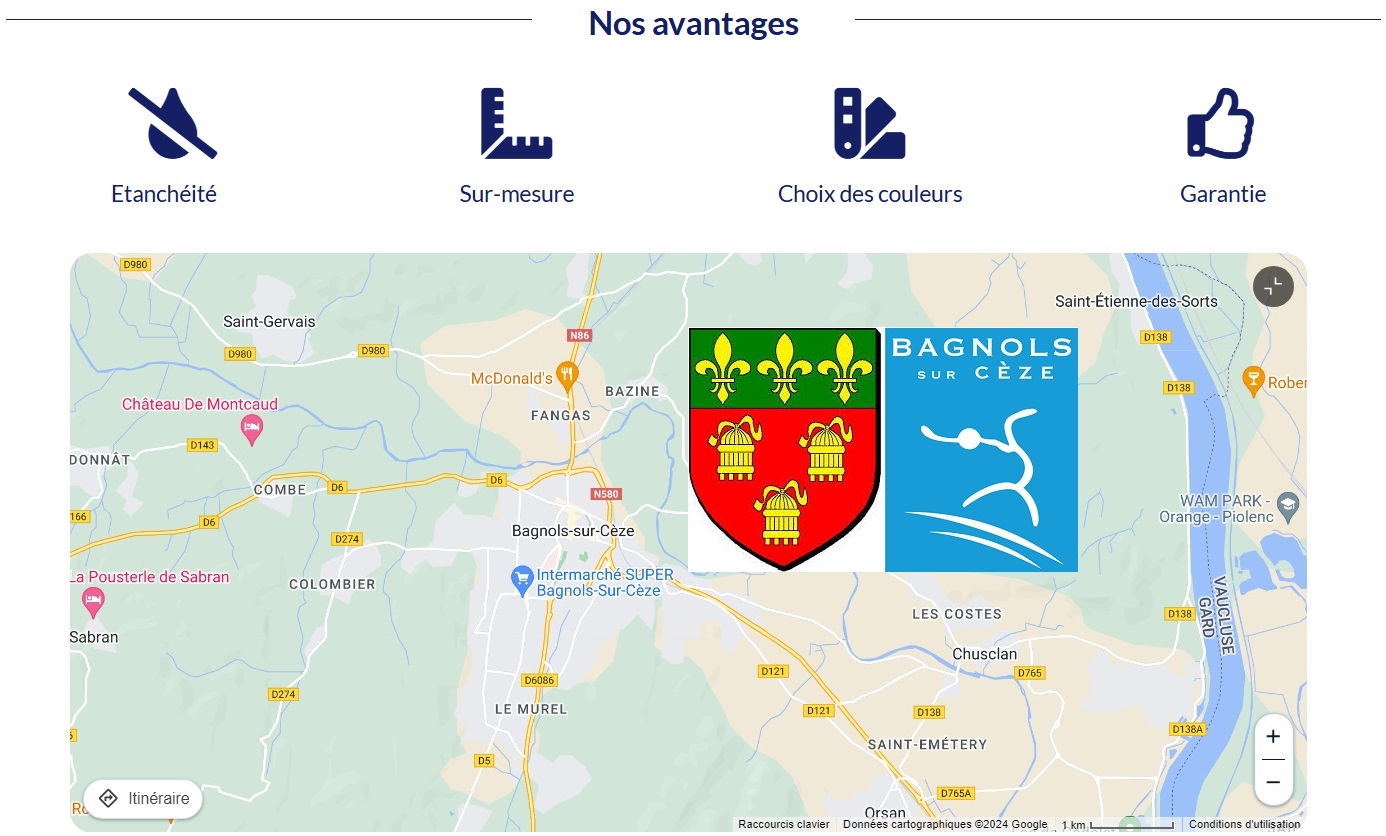 secteur: pose et remplacement de gouttières zinc alu Bagnols-sur-Cèze (30) Gard 